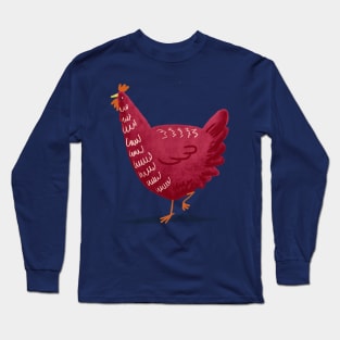 Red Chicken Long Sleeve T-Shirt